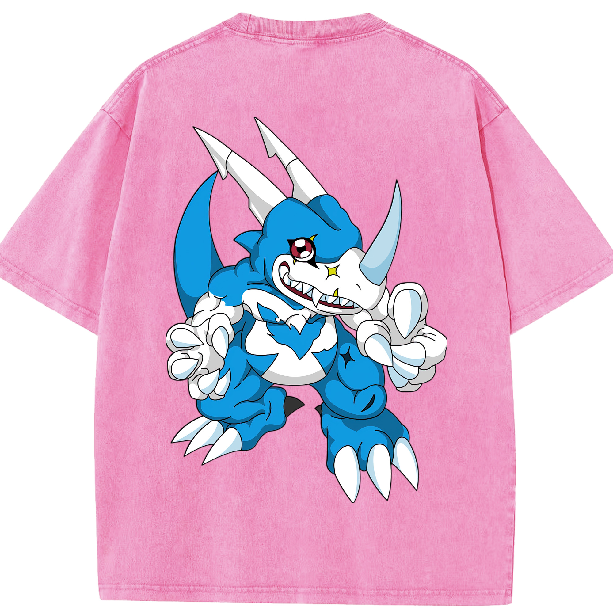 （画像用） Digimon デジタルモンスター/デジモン 綿100% ヴィンテージ風 半袖Tシャツ（背面プリント）